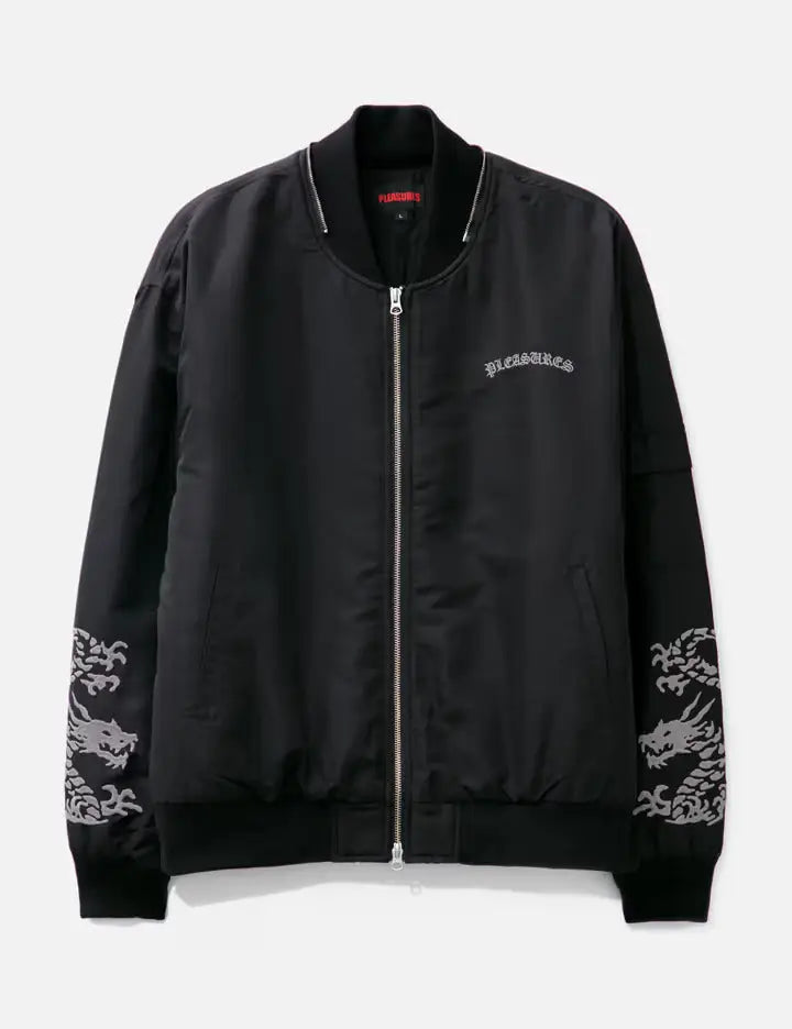 Pleasures Dragon Bomber Jacket Black - M