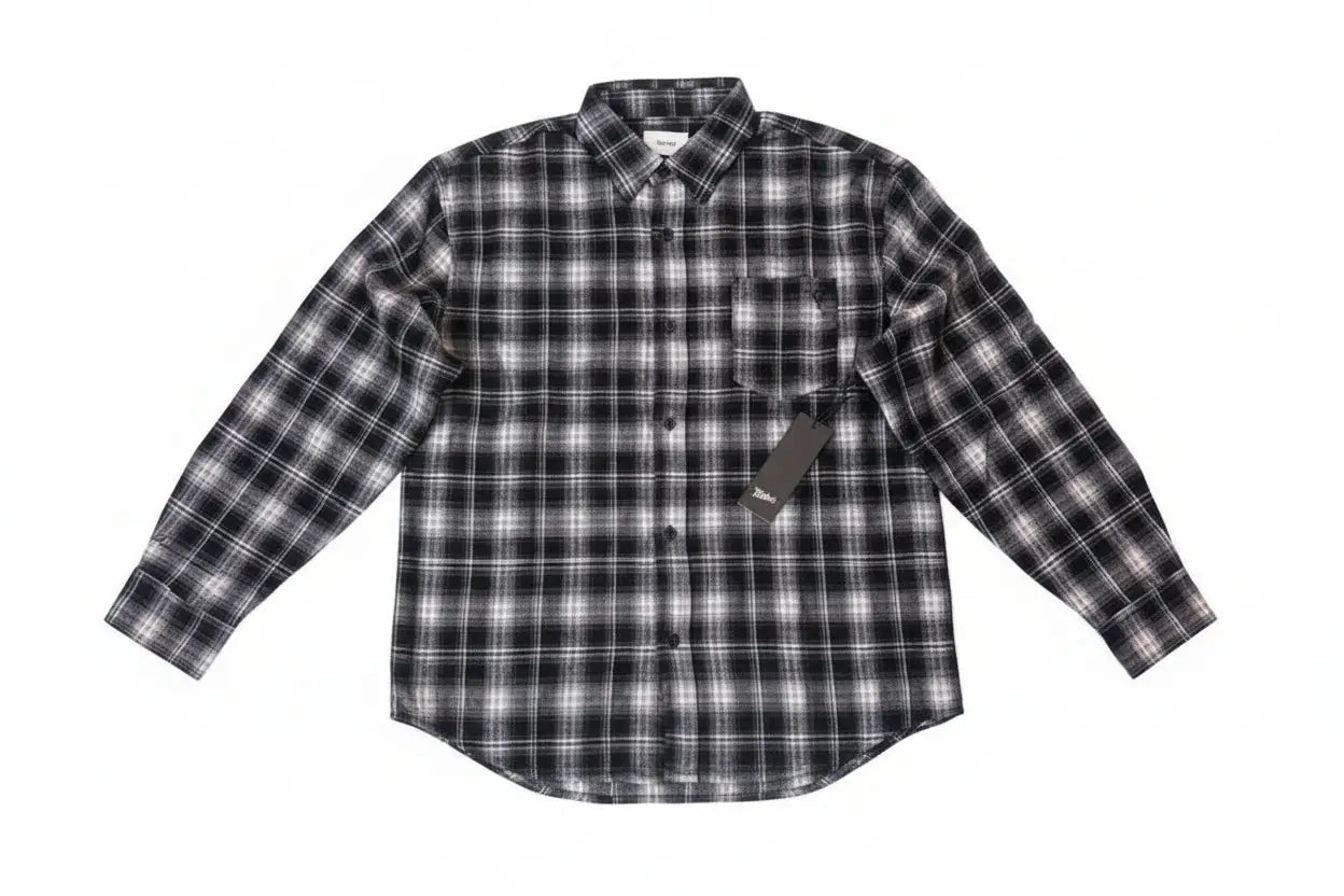 Politics Canyon Flannel Shirt Black - Shirts