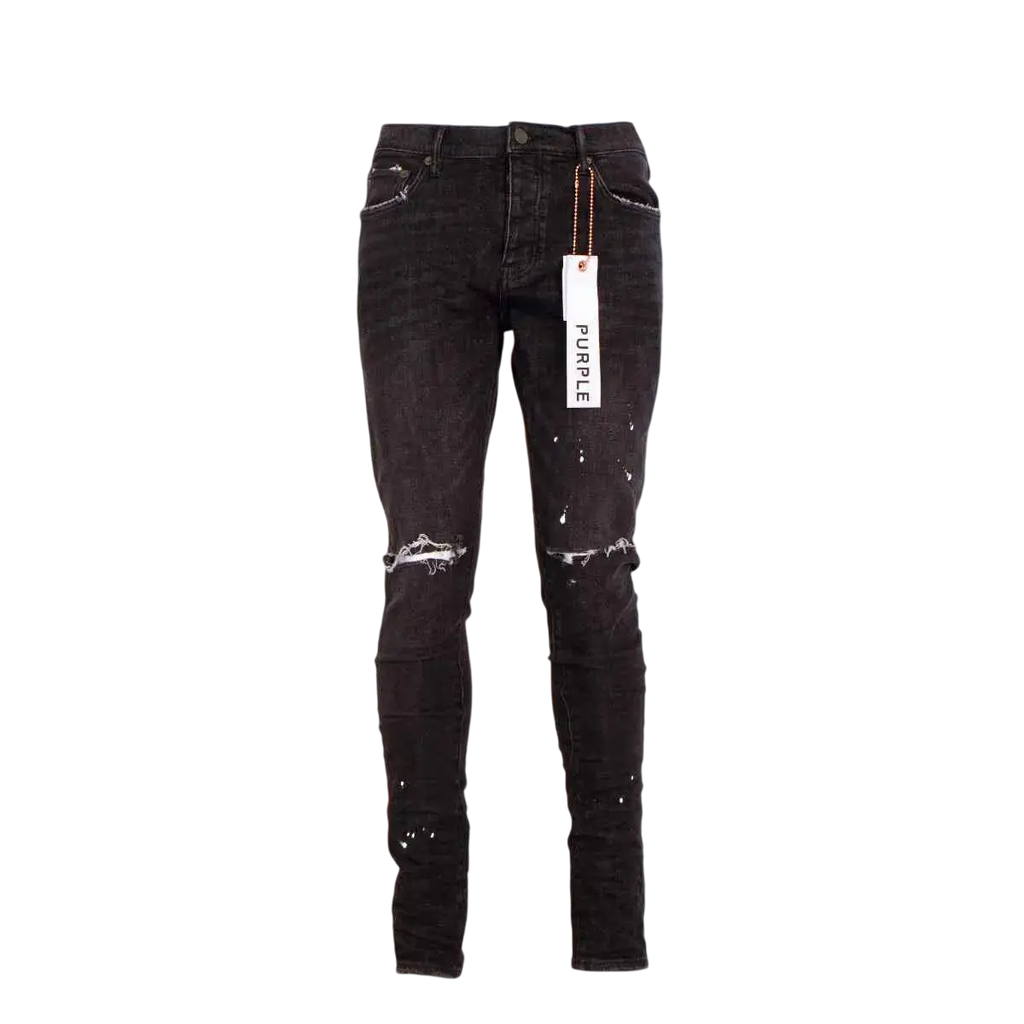 Purple Brand P0001 Black Overspray Slim Jeans - 31