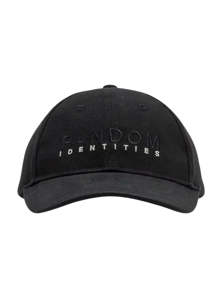 Random Identities Sponsored Strapback Baseball Hat Black - One size