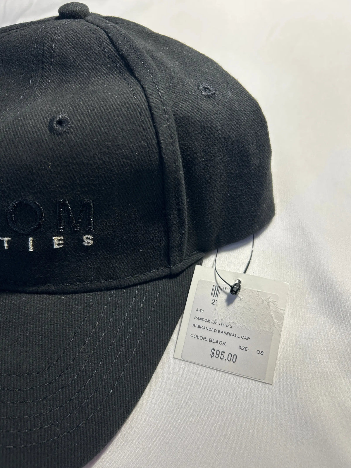 Random Identities Sponsored Strapback Baseball Hat Black