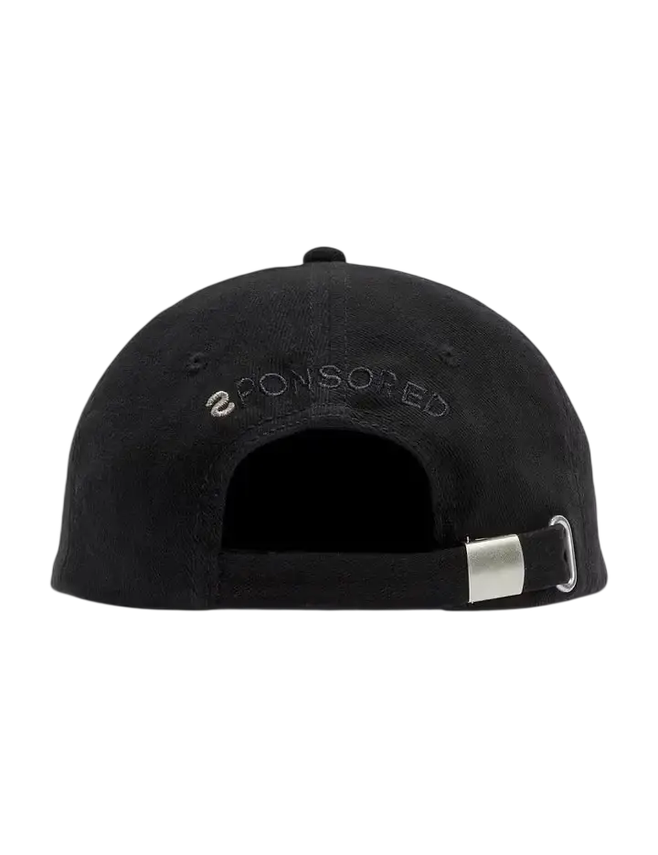 Random Identities Sponsored Strapback Baseball Hat Black - One size
