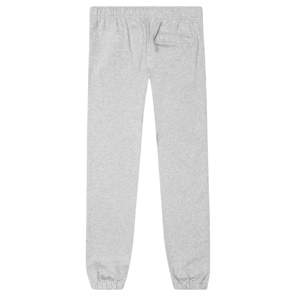 Heather gray rassvet stream 7 sweatpants with elastic waistband drawstring and cuffed ankles in melange fabric
