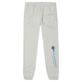 Light gray heathered melange gray rassvet stream 7 sweatpants with small circular logo and text on left leg
