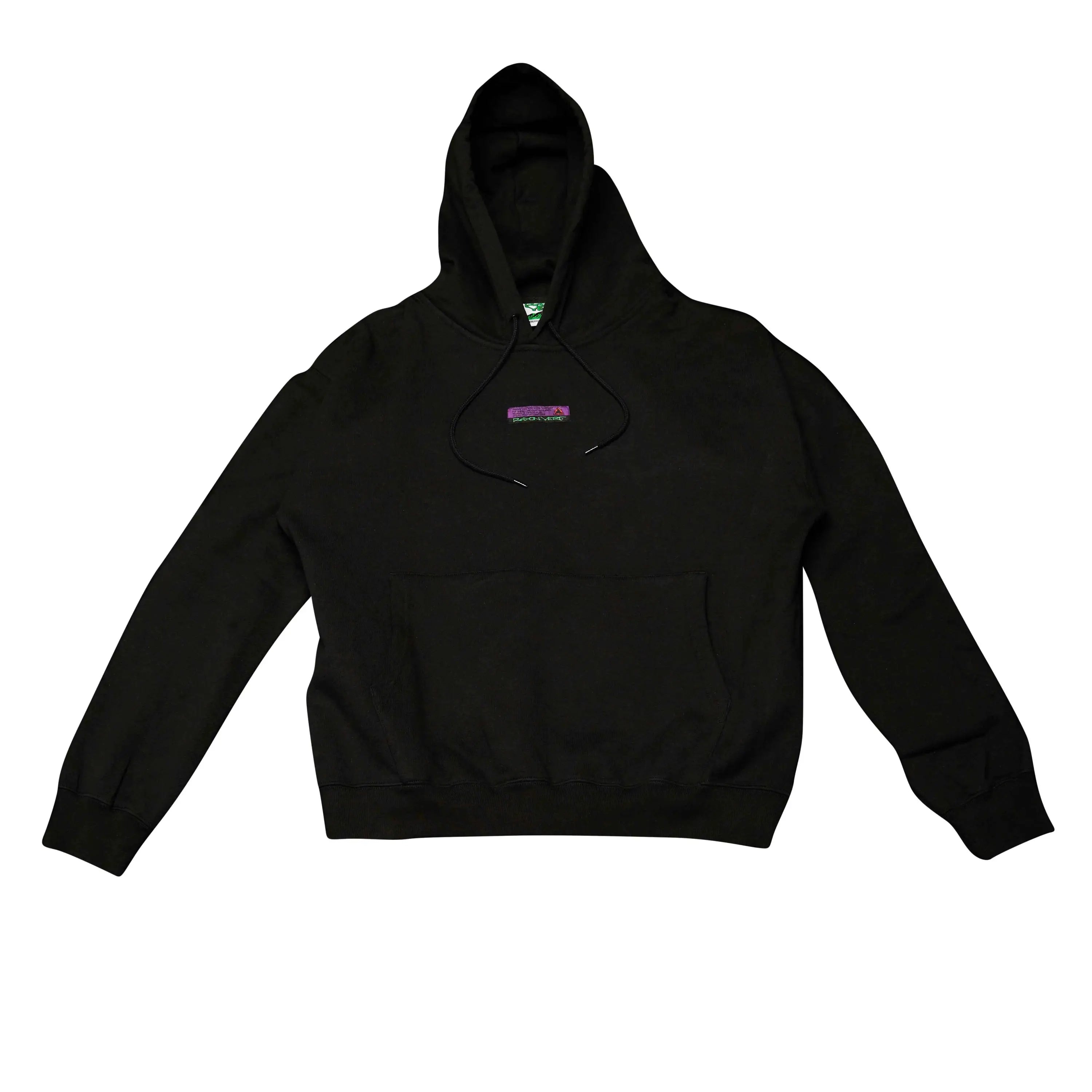 Rayon Vert Support Pullover Hoodie Black - M