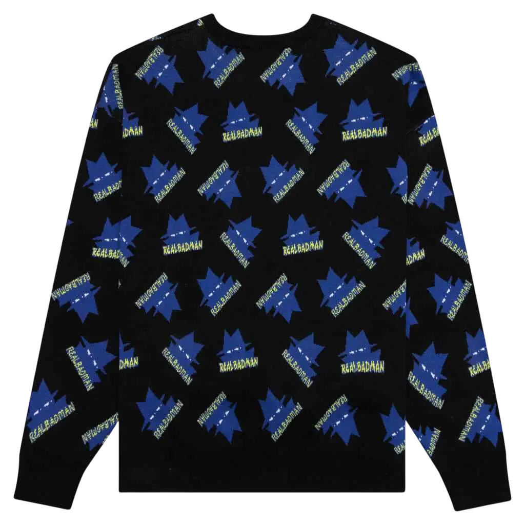 Real Bad Man Rather Large Sweater Black - M