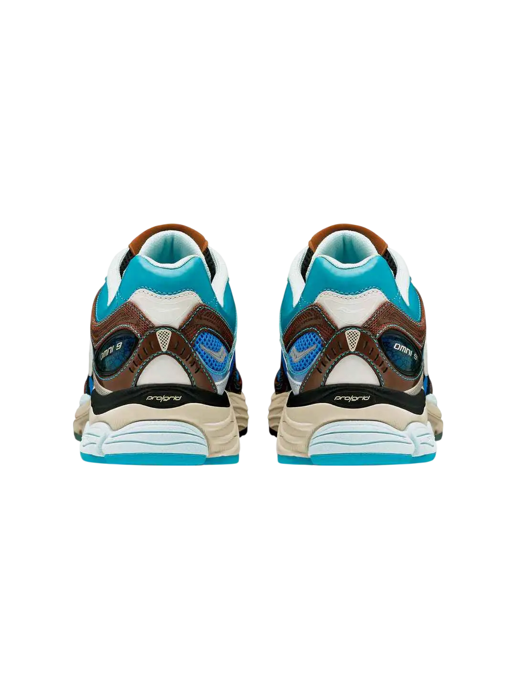 Saucony x Foot Patrol Progrid Omni 9 Blue/Brown - 10 - Shoes
