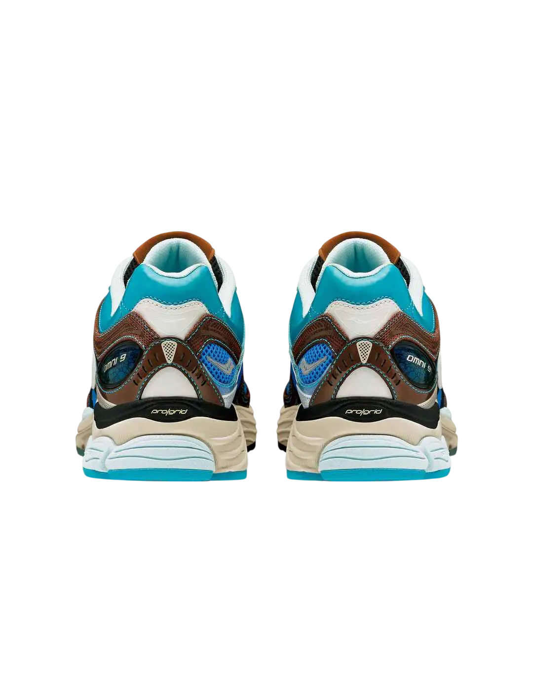 Saucony x Foot Patrol Progrid Omni 9 Blue/Brown - 10 - Shoes