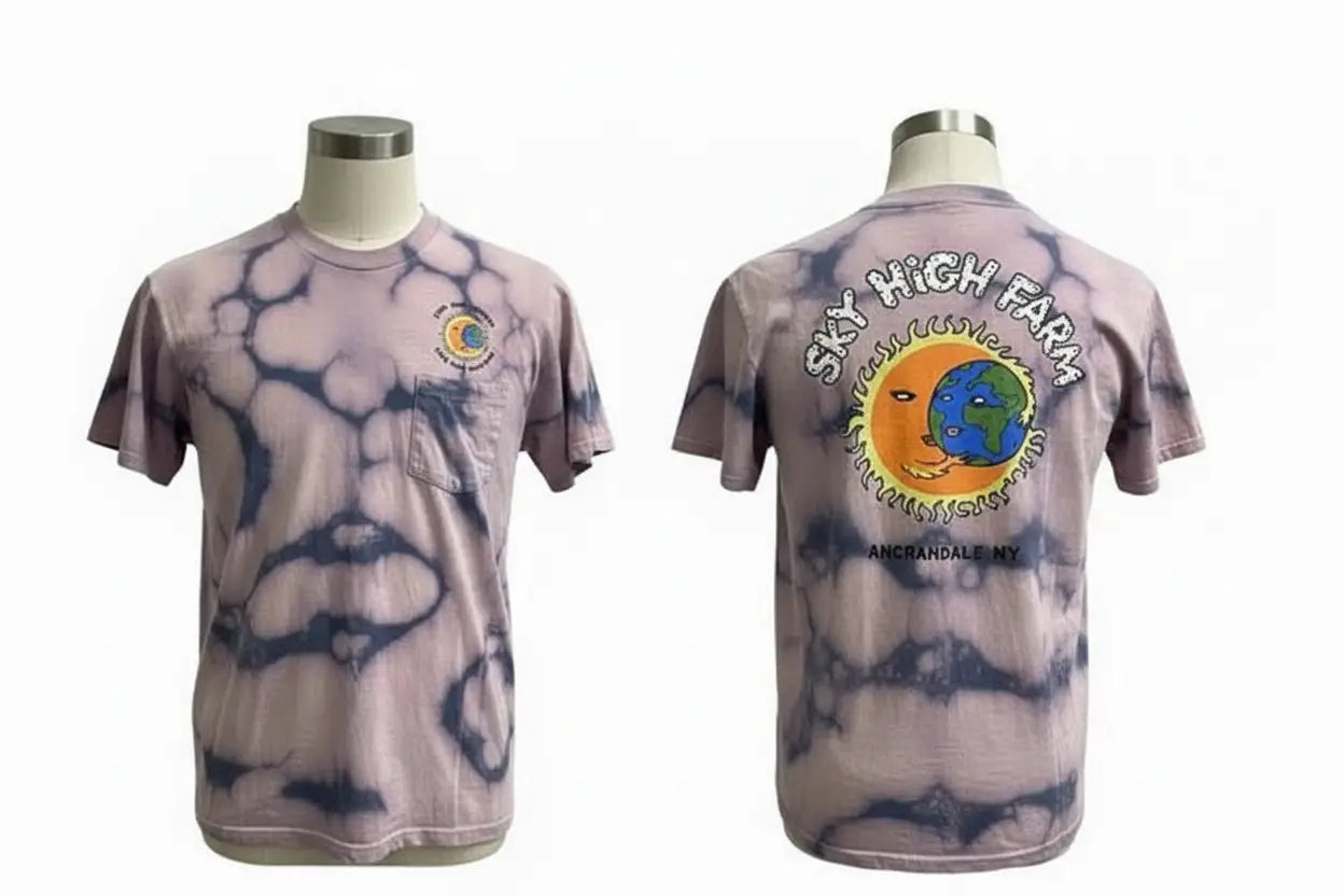 Sky High Farms Feed Your Neighbor T-Shirt Tie Die Purple - L