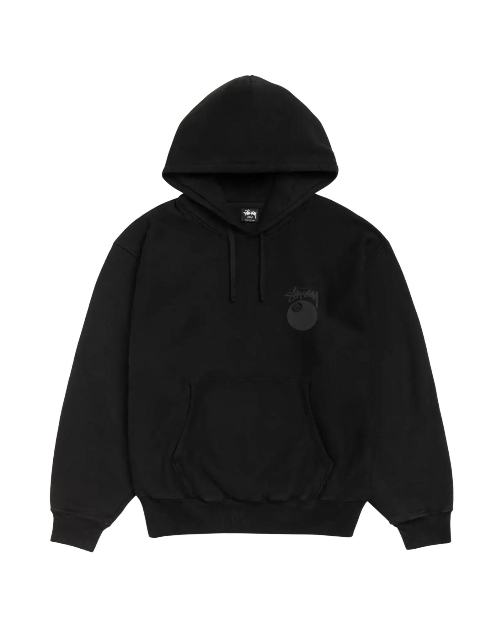 Stussy 8 Ball Hoodie Pigment Dyed Black - XL