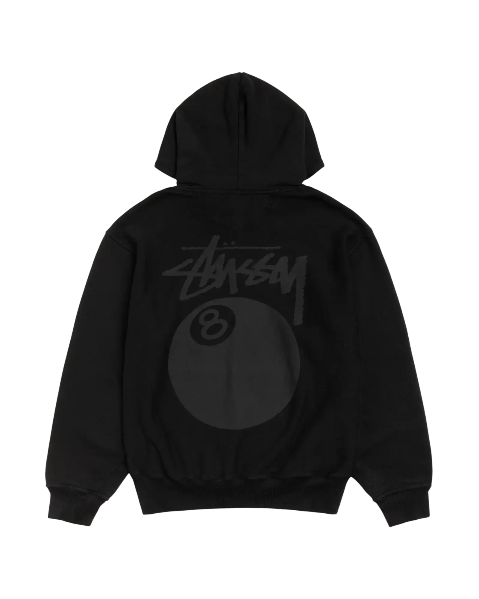 Stussy 8 Ball Hoodie Pigment Dyed Black - XL