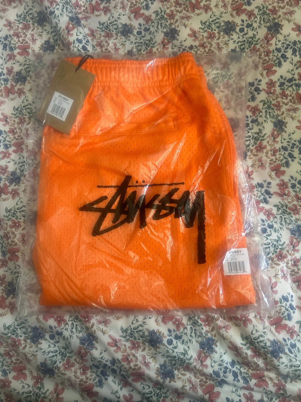 Stussy Basic Mesh Shorts Orange Medium