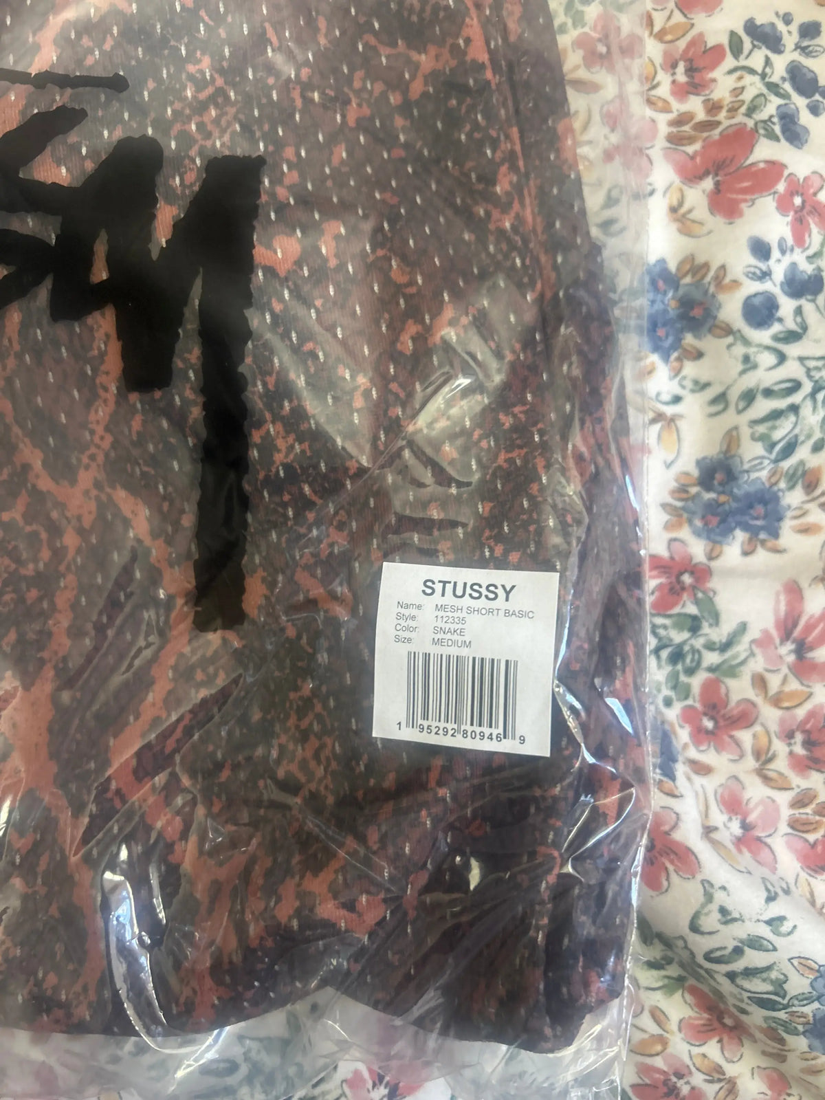 Stussy Basic Mesh Shorts Snake Medium