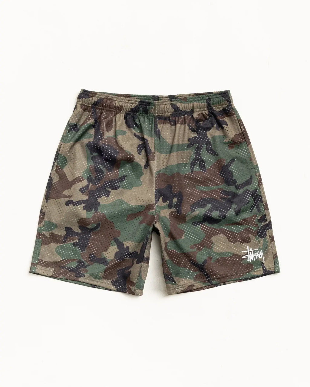 Stussy Basic Mesh Shorts Woodland Camo - Shorts
