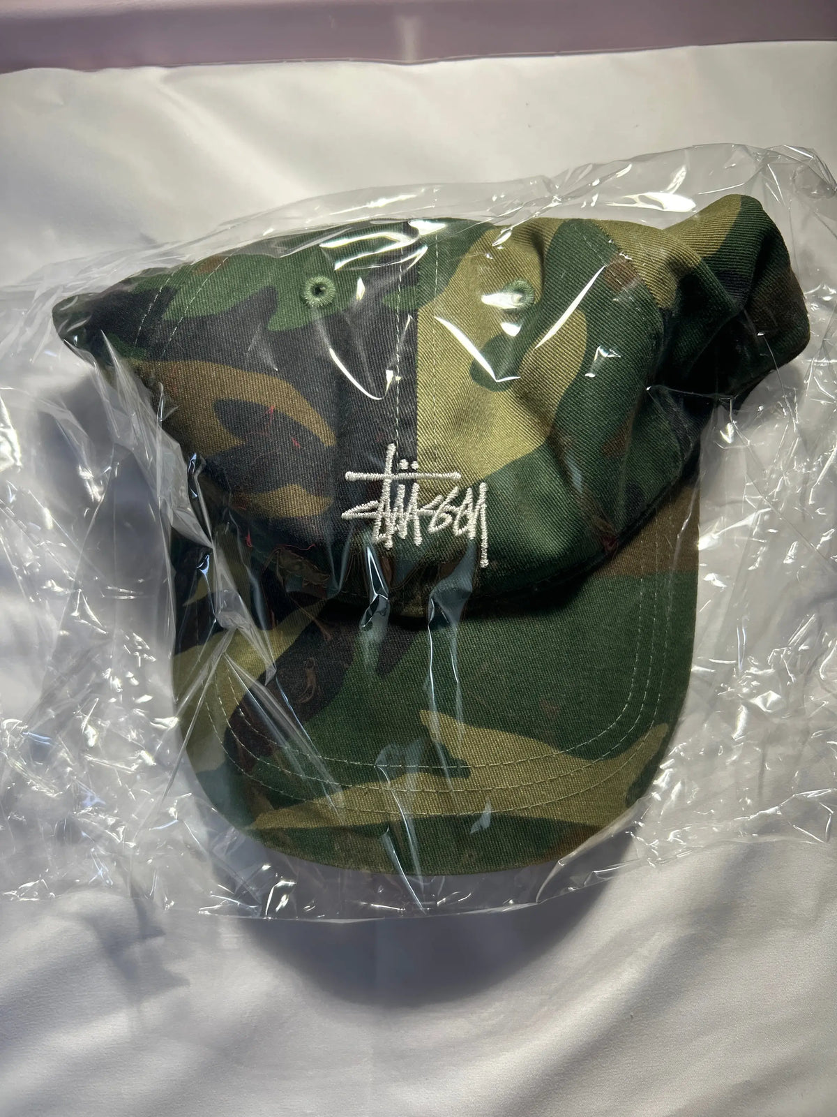 Stussy Basic Stock Washed Low Pro Hat Woodland Camo