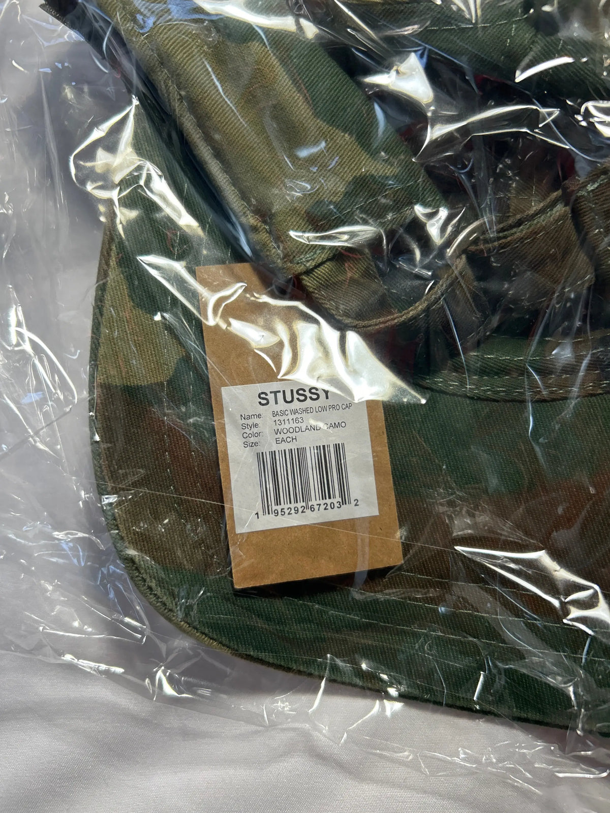 Stussy Basic Stock Washed Low Pro Hat Woodland Camo