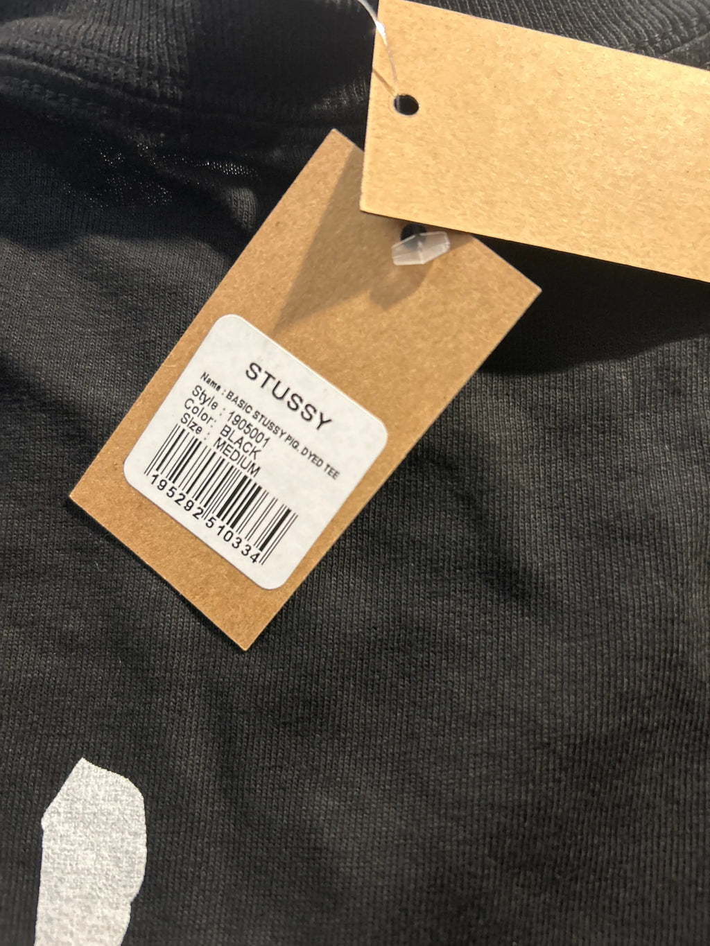 Stussy Basic Tee  Pigment Dyed Black Medium