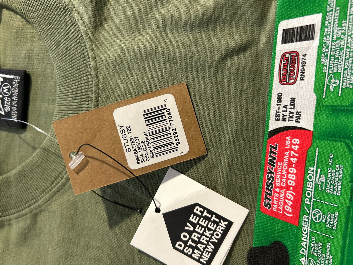 Stussy Battery Tee Olive Medium