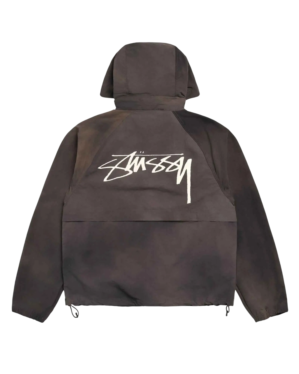 Stussy Beach Shell Wave Dye Zip Up Hoodie Black - M