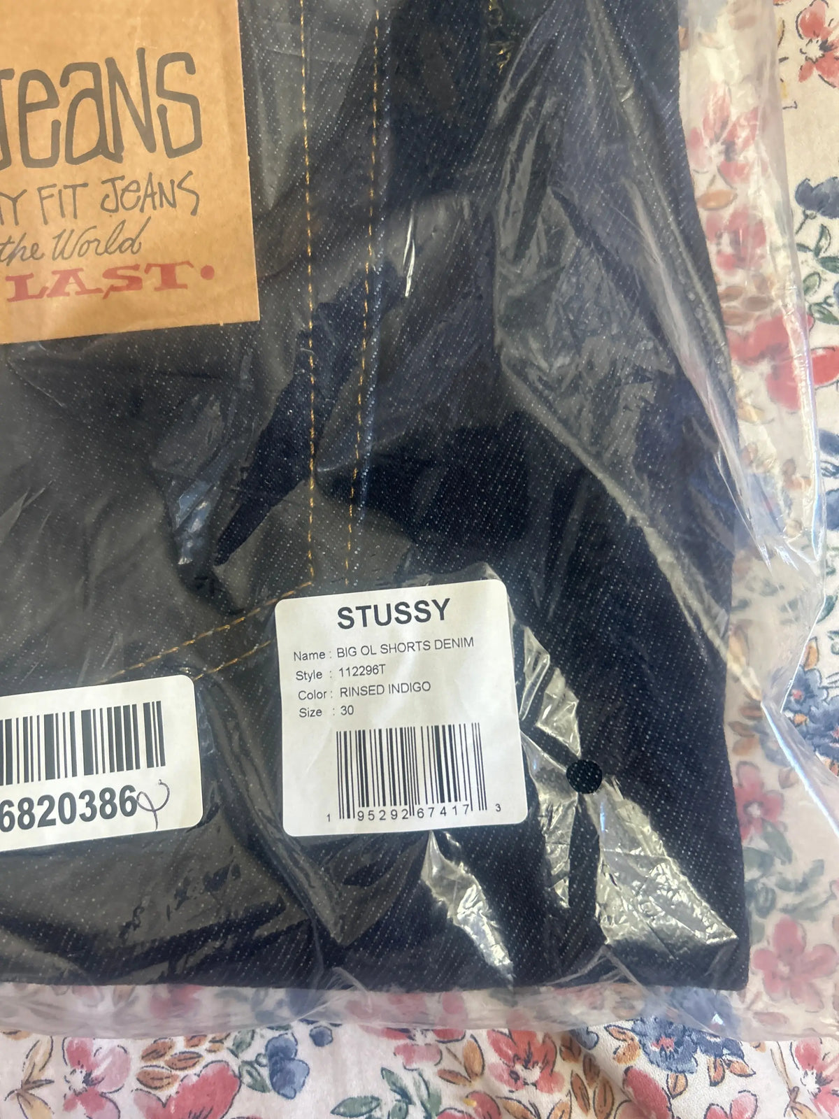 Stussy Big Ol Shorts Denim Rinsed Indigo 30"