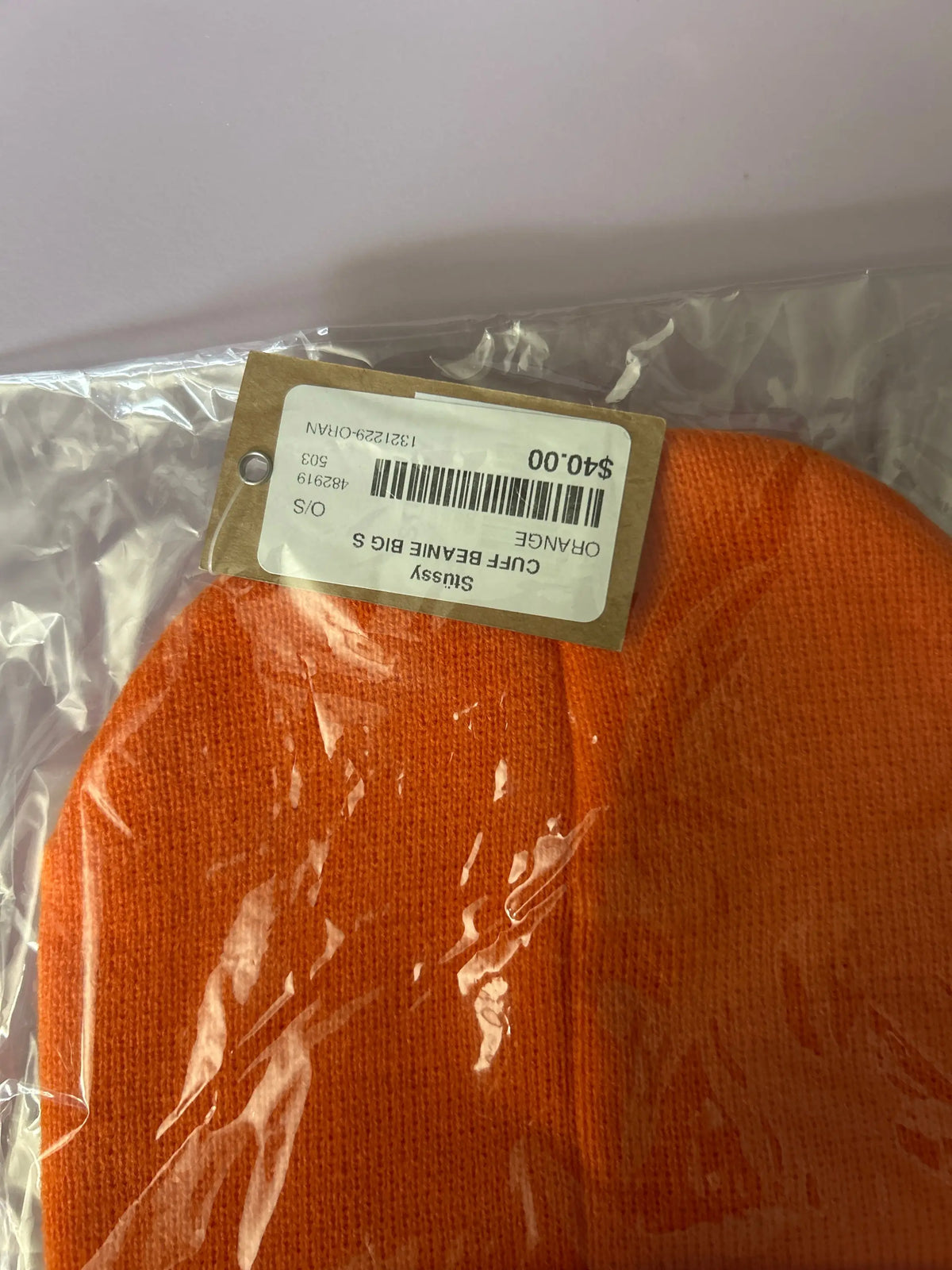 Stussy Big S Cuff Beanie Orange
