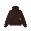 Stussy Bonded Sherpa Lined Zip Up Hoodie Brown - M
