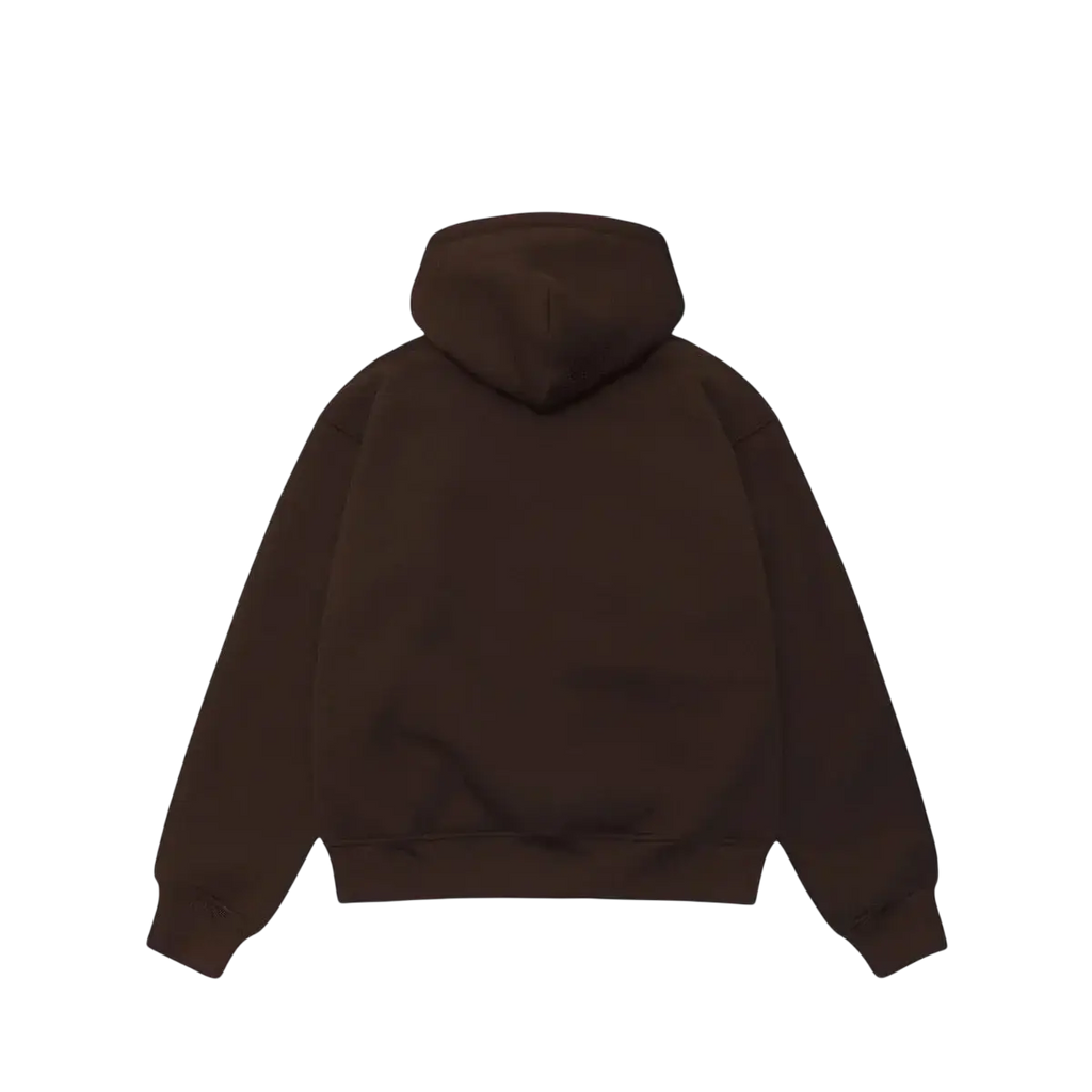 Stussy Bonded Sherpa Lined Zip Up Hoodie Brown - M