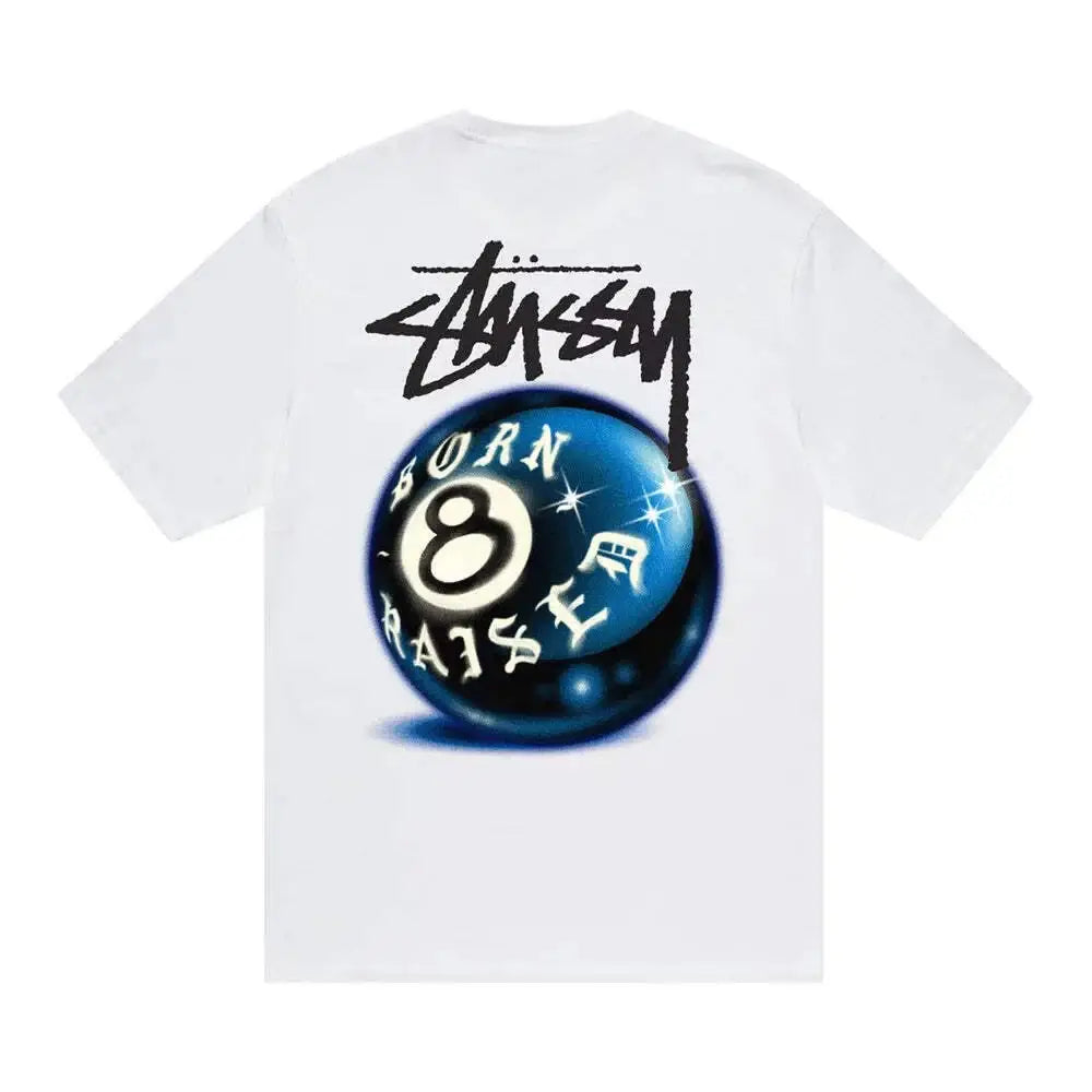 Stussy Born and Raised Tee White - T-Shirts