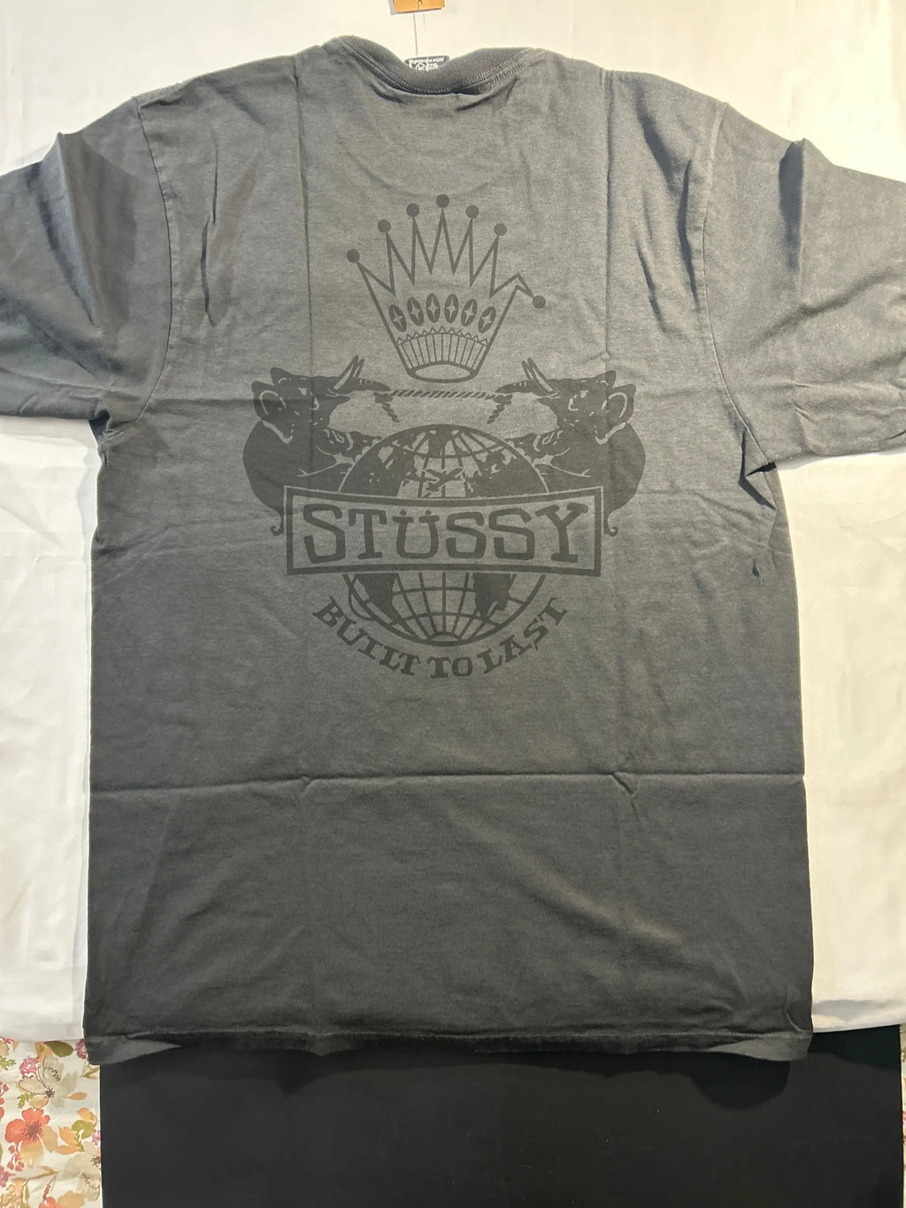 Stussy Built to Last Pigment Dyed Tee Faded Black Medium