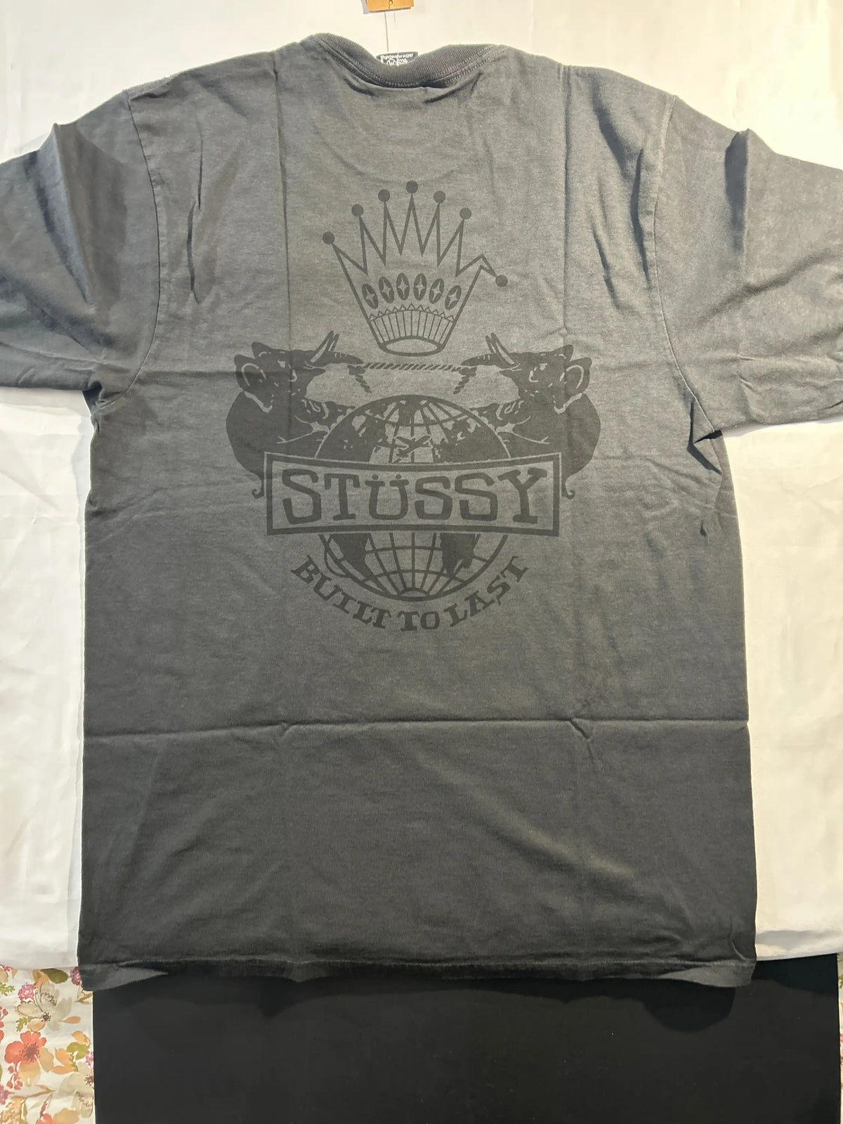 Stussy Built to Last Pigment Dyed Tee Faded Black Medium