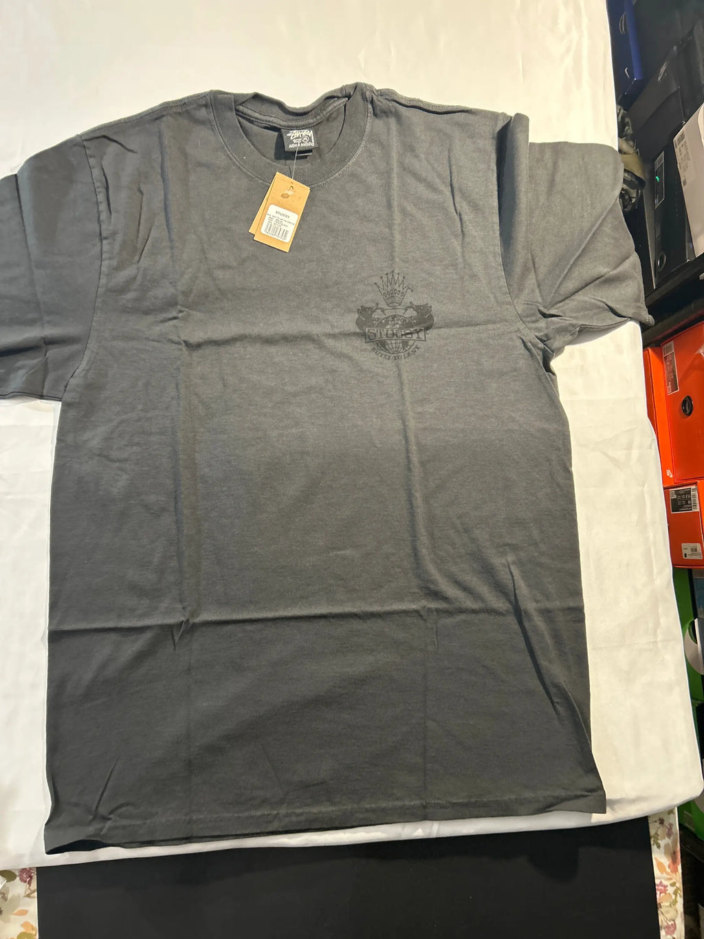 Stussy Built to Last Pigment Dyed Tee Faded Black Medium