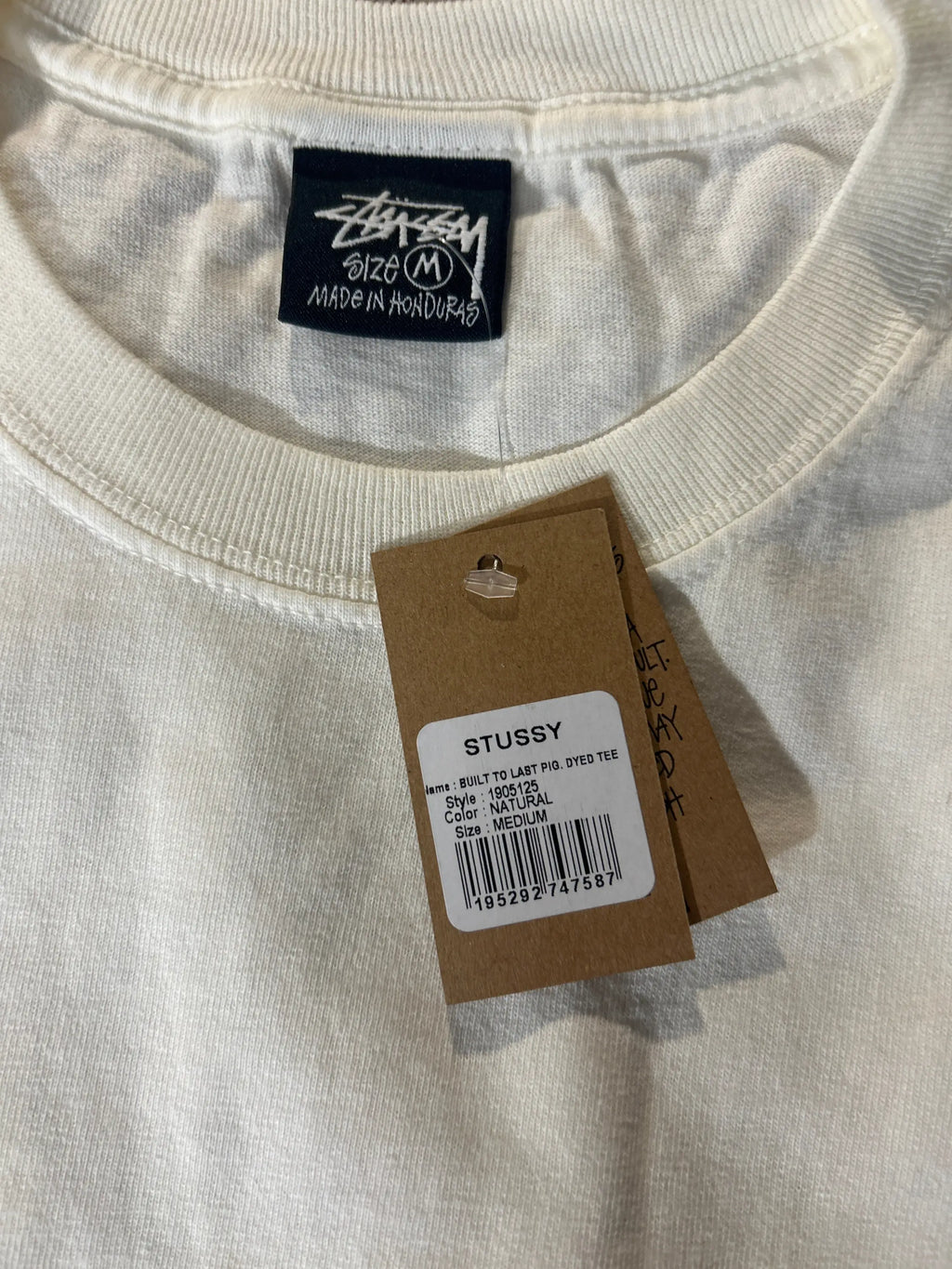 Stussy Built to Last Pigment Dyed Tee Natural Medium