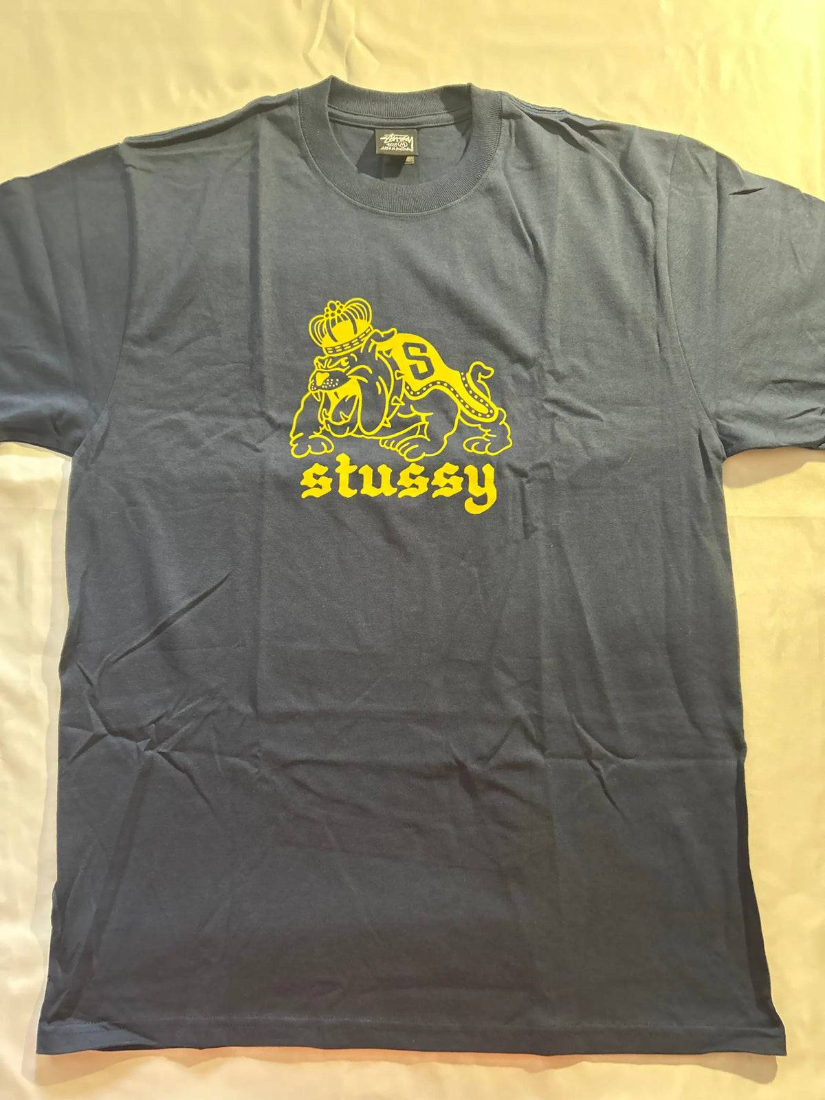Stussy Bulldog Tee Navy Medium (no tag)