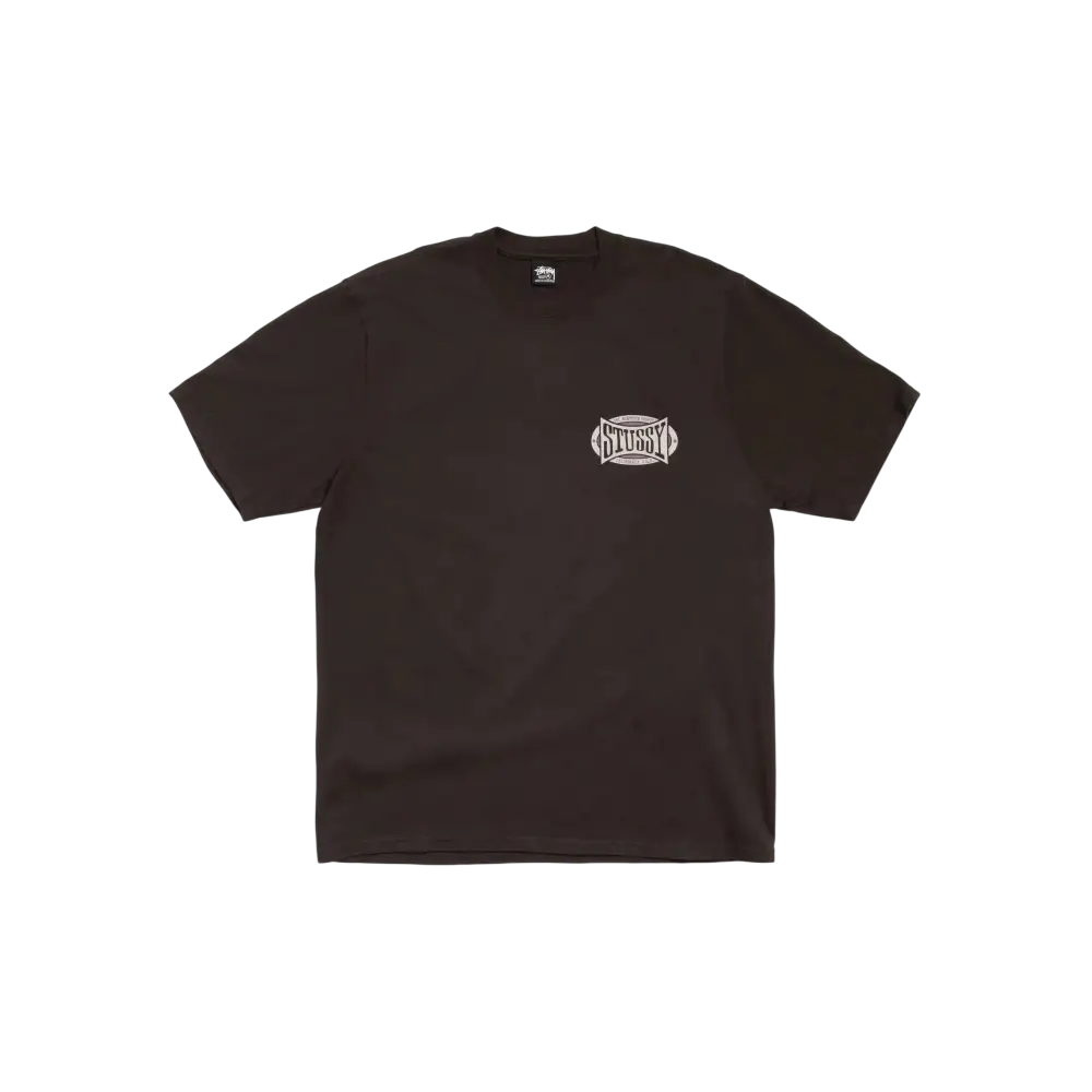 Stussy Champion Oval Pigment Dyed Tee Faded Black - L