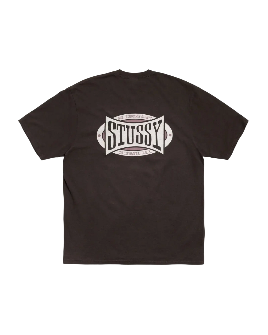 Stussy Champion Oval Pigment Dyed Tee Faded Black - L