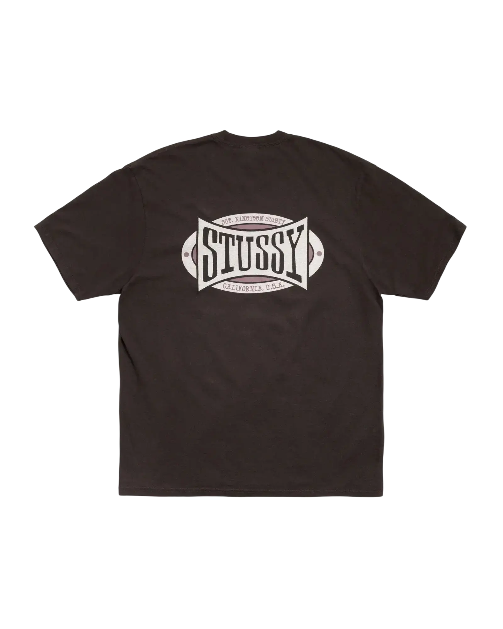 Stussy Champion Oval Pigment Dyed Tee Faded Black - L
