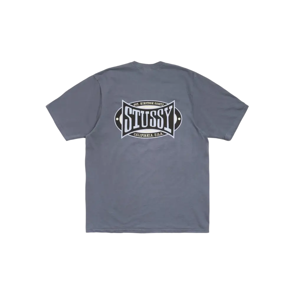 Stussy Champion Oval Pigment Dyed Tee Navy