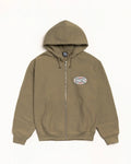 Stussy Champion Oval Zip Hoodie Army - Medium - Hoodies