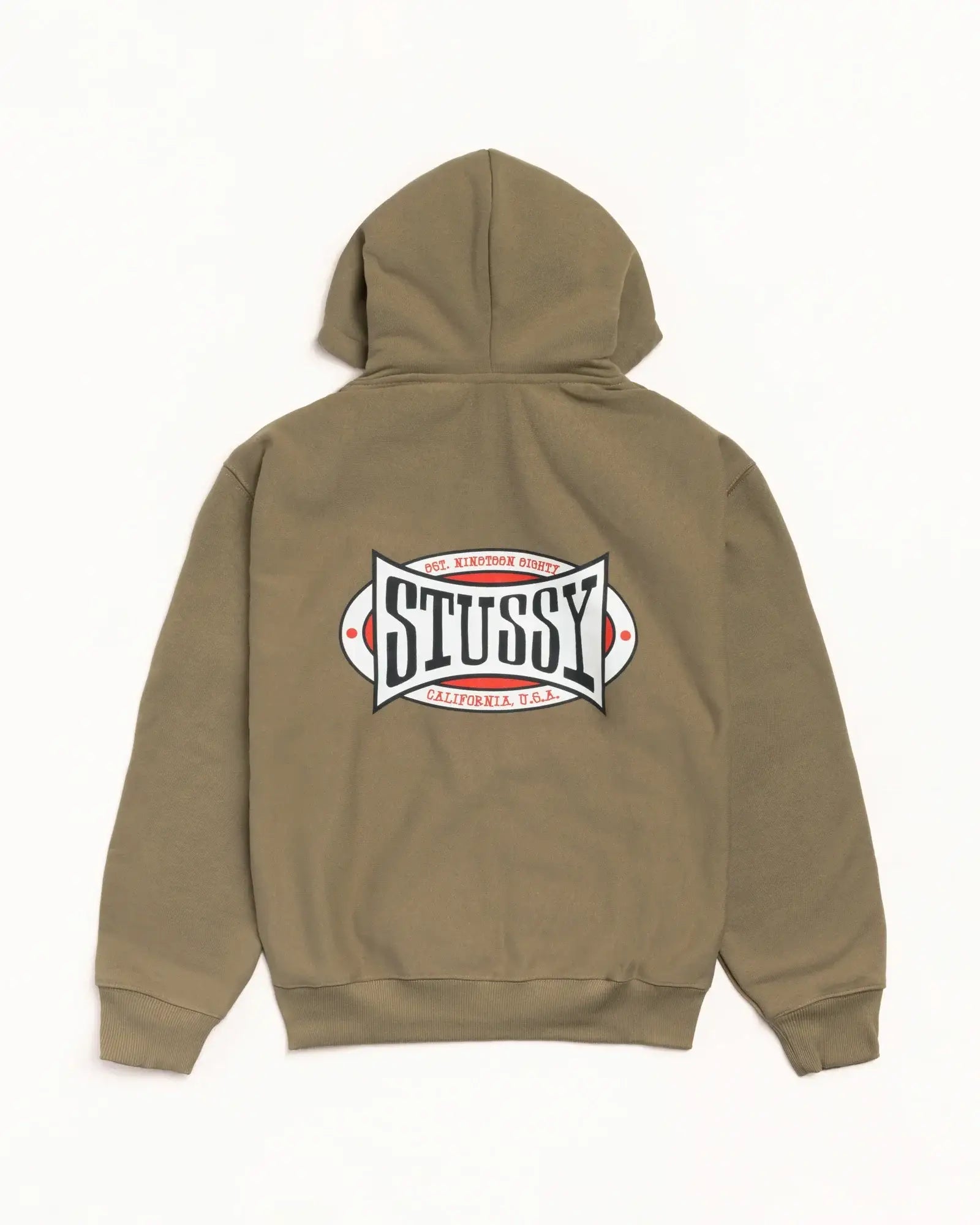 Stussy Champion Oval Zip Hoodie Army - Medium - Hoodies
