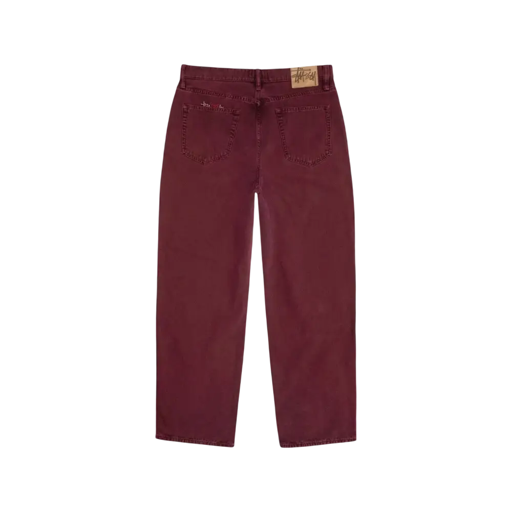 Stussy Classic Jeans Washed Canvas Wine - 32