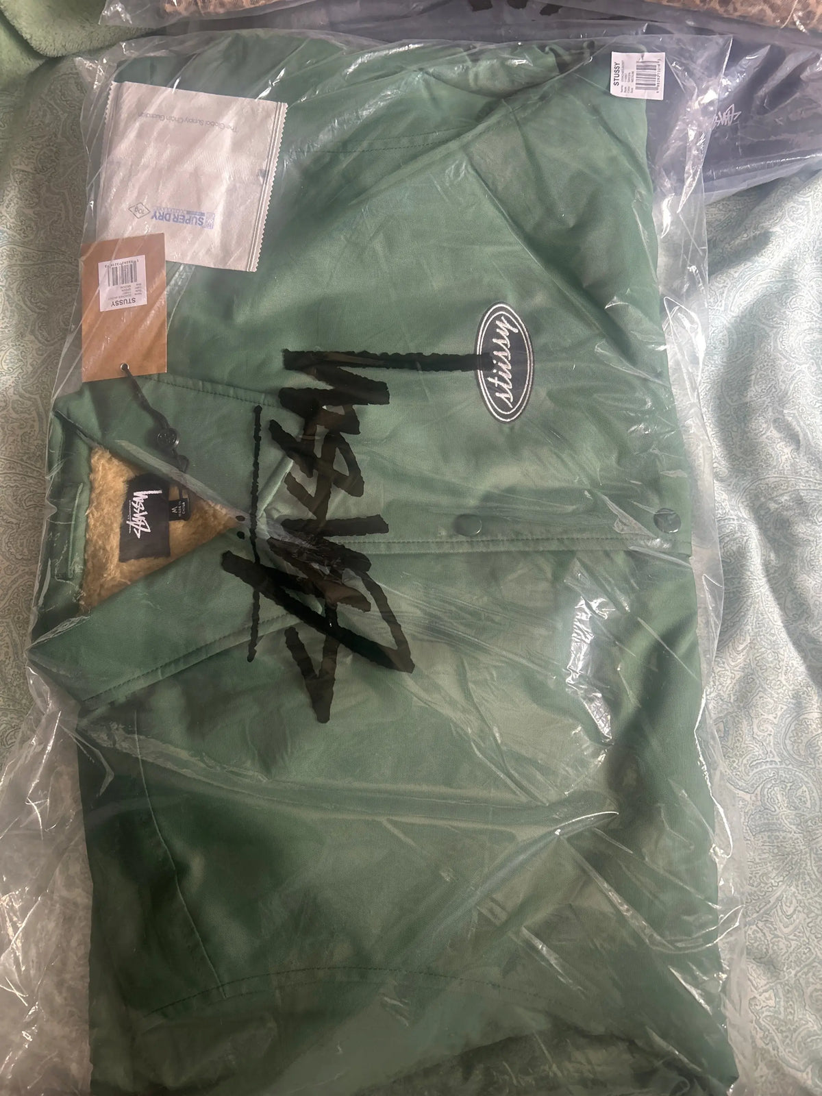 Stussy Coaches Jacket Green Medium