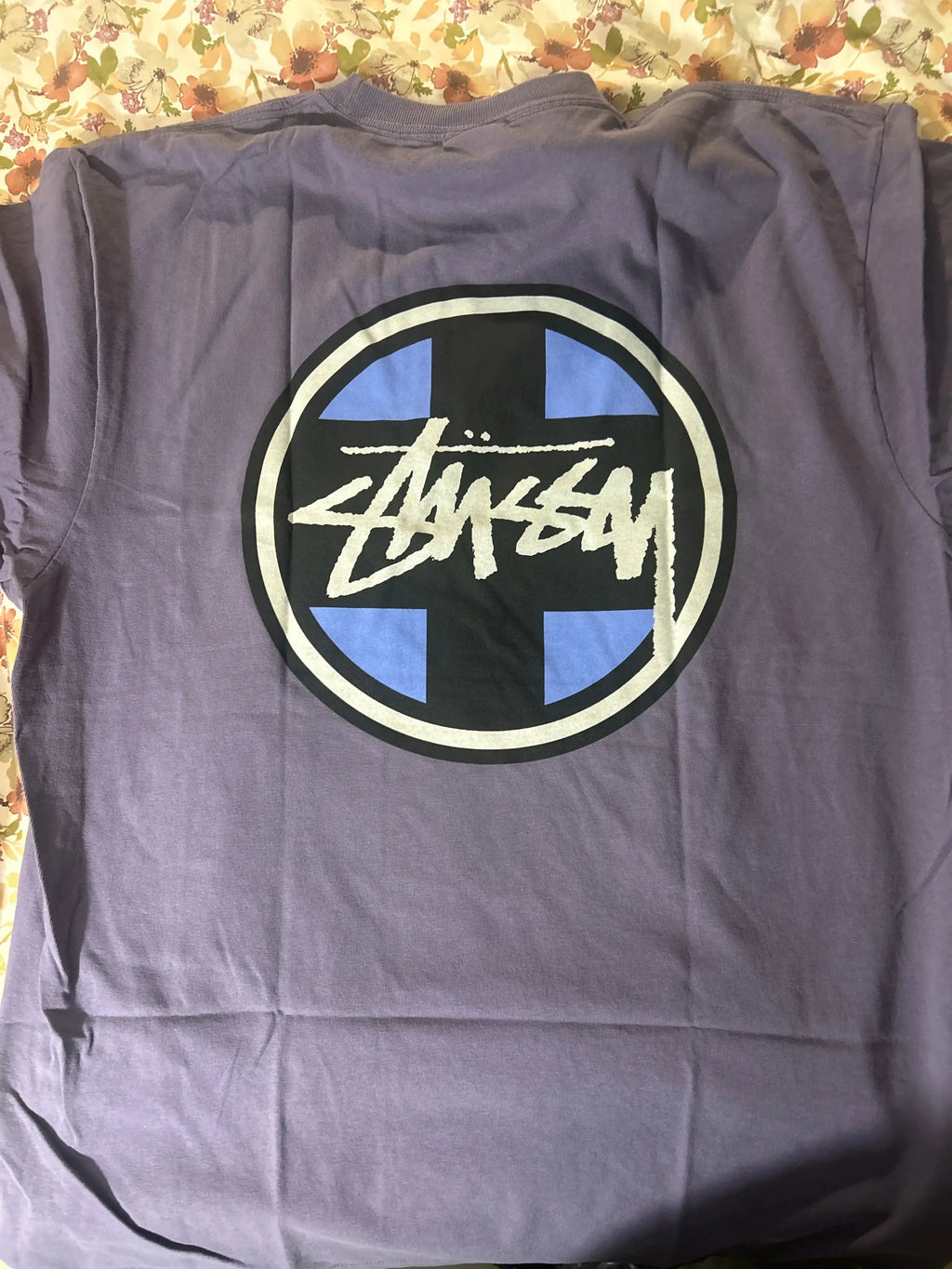 Stussy Cross Dot Pigment Dyed Tee Grape Large