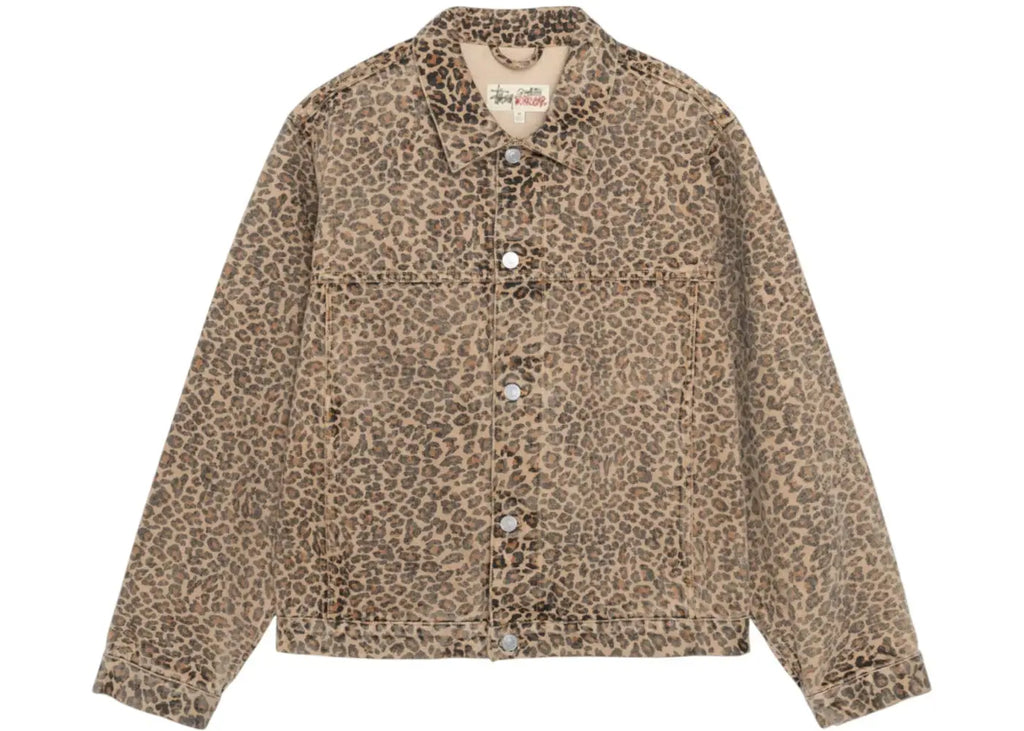 Stussy Denim Trucker Jacket Leopard - Jackets