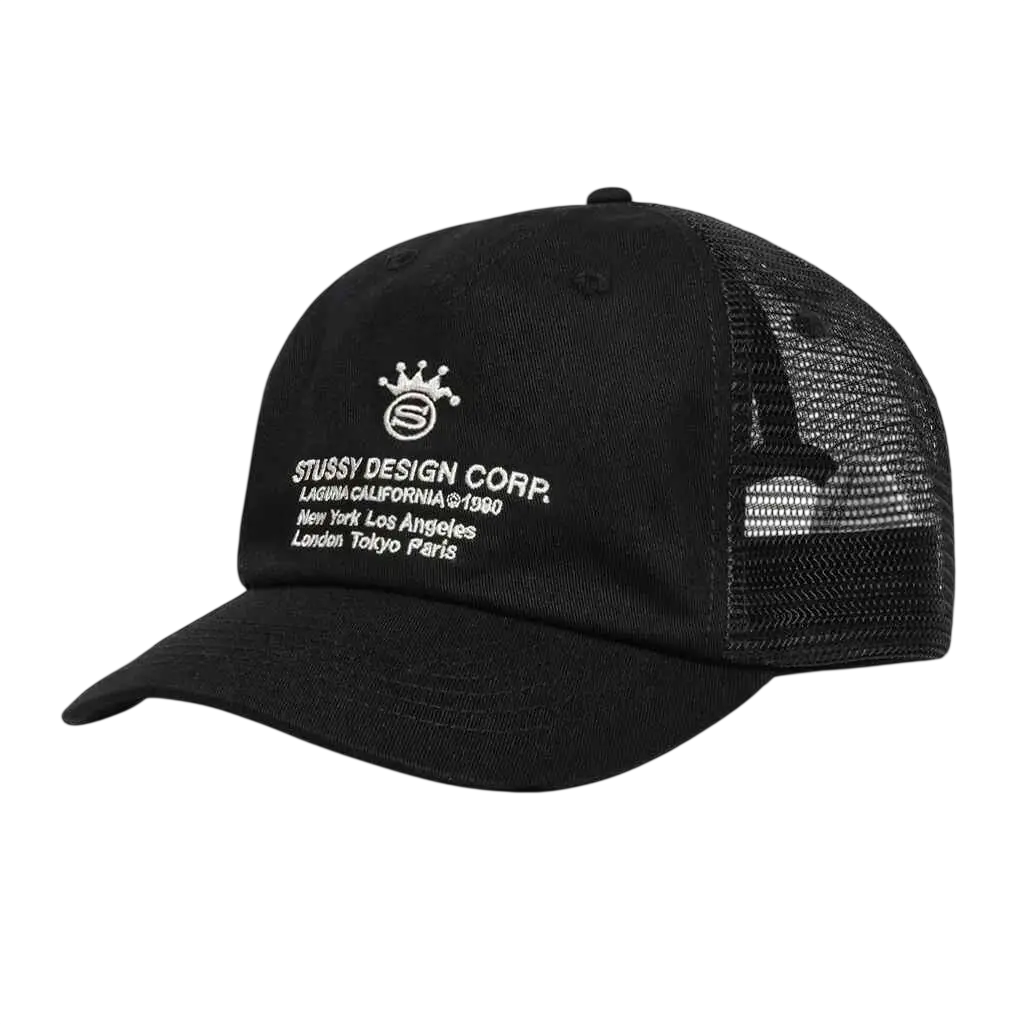 Stussy Design Corp Trucker Hat Black - One size
