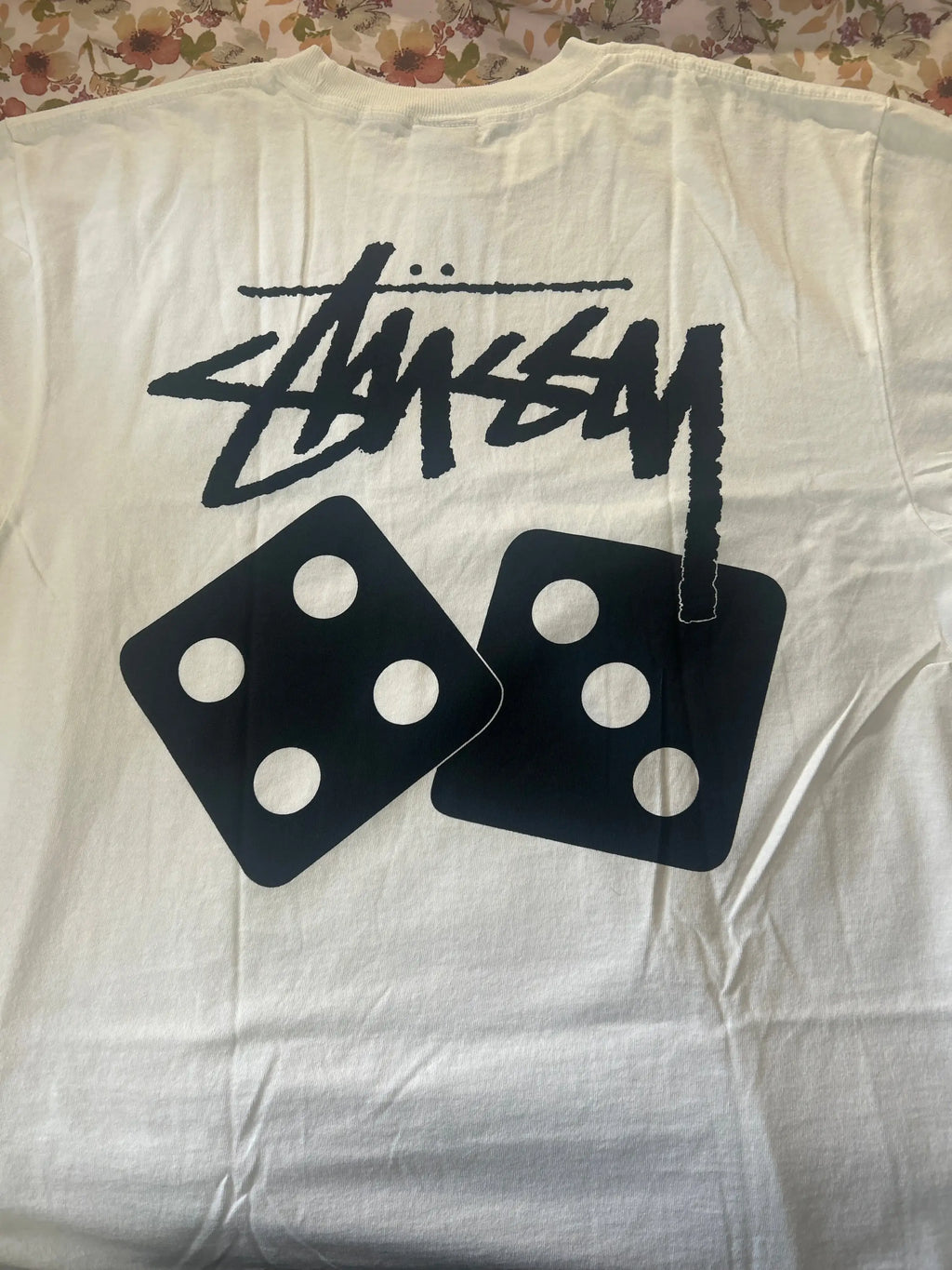 Stussy Dice Pigment Dyed Tee Natural Large