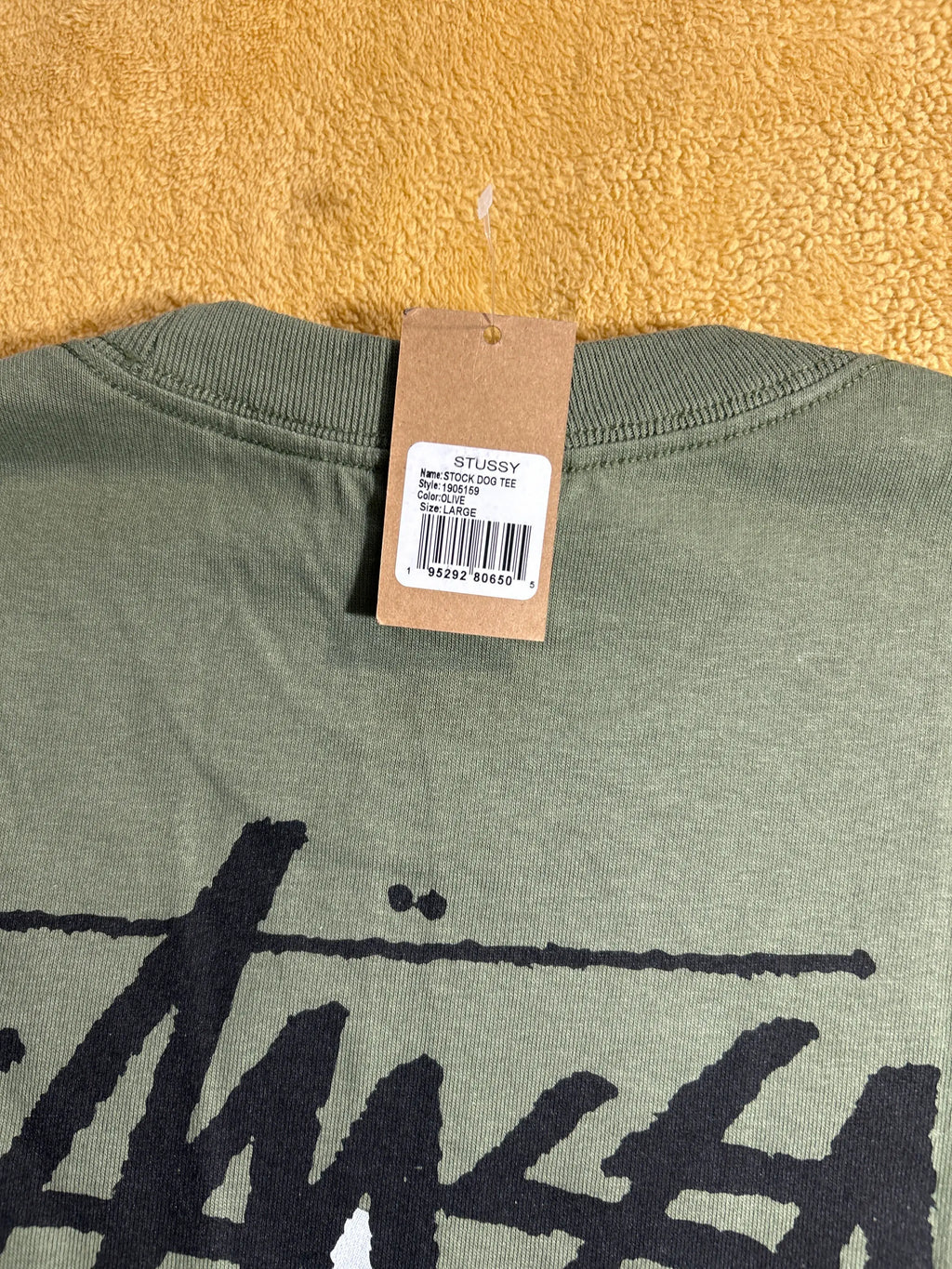 Stussy Dog Tee Army Large