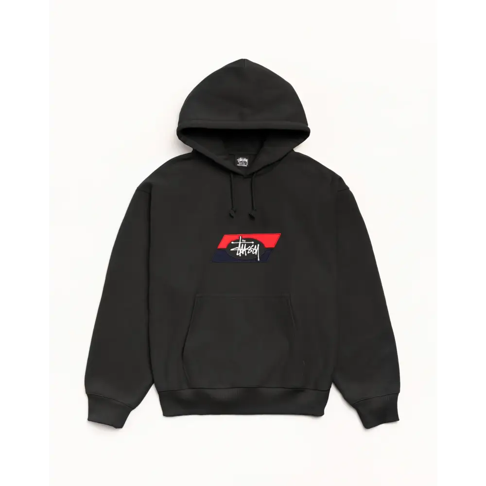 Stussy Double Stripe Pullover Hoodie Black - M - Hoodies