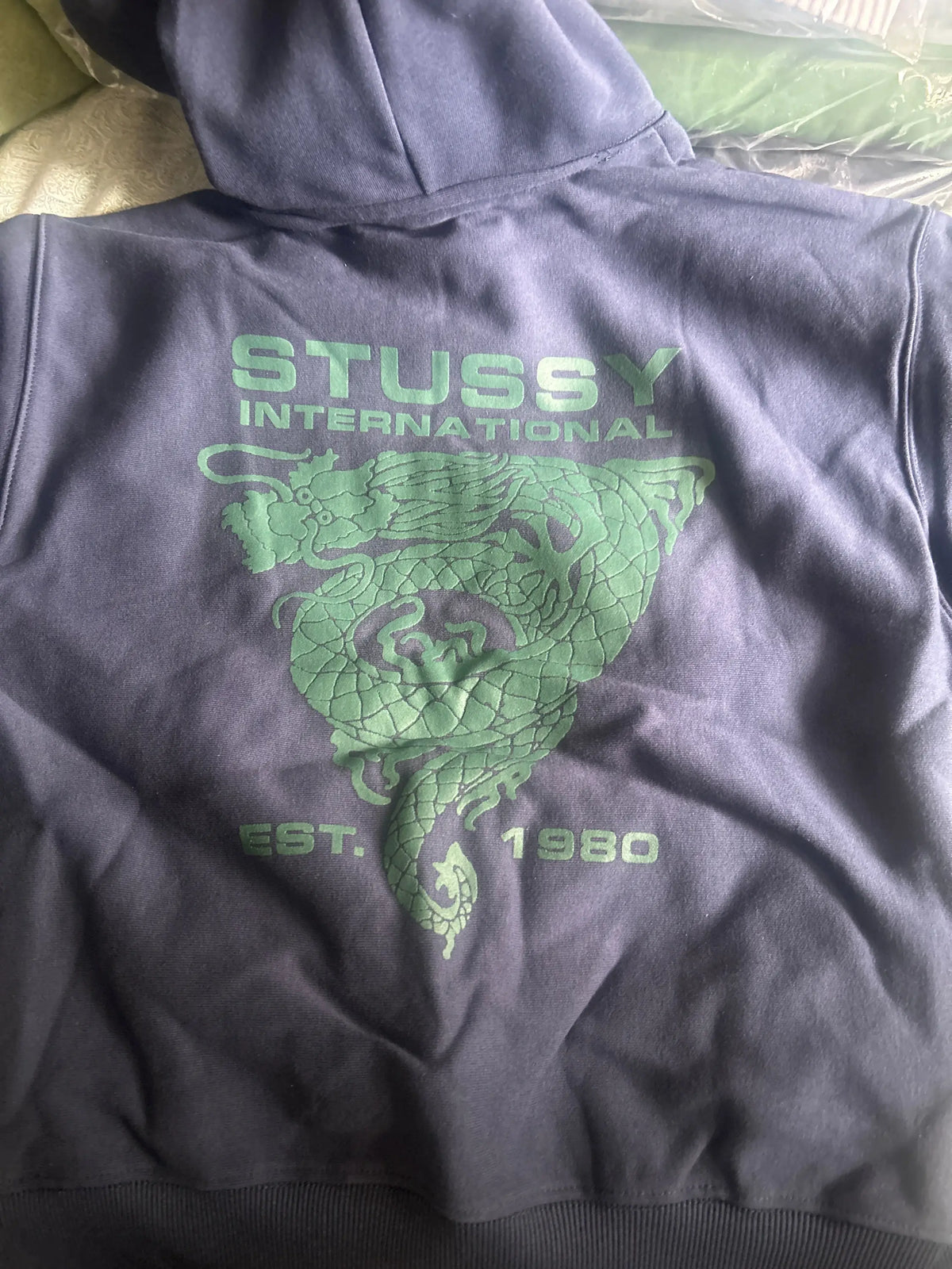 Stussy Dragon Hoodie Navy Medium