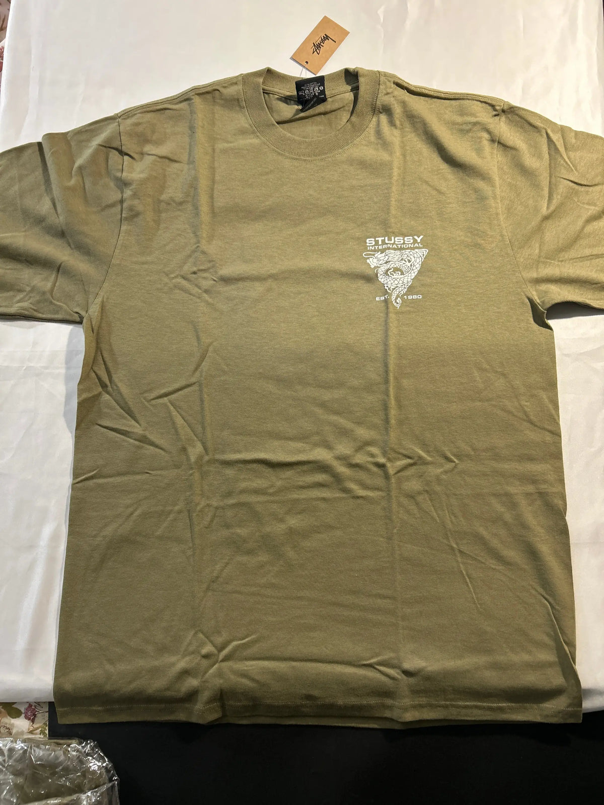 Stussy Dragon Tee Army Medium