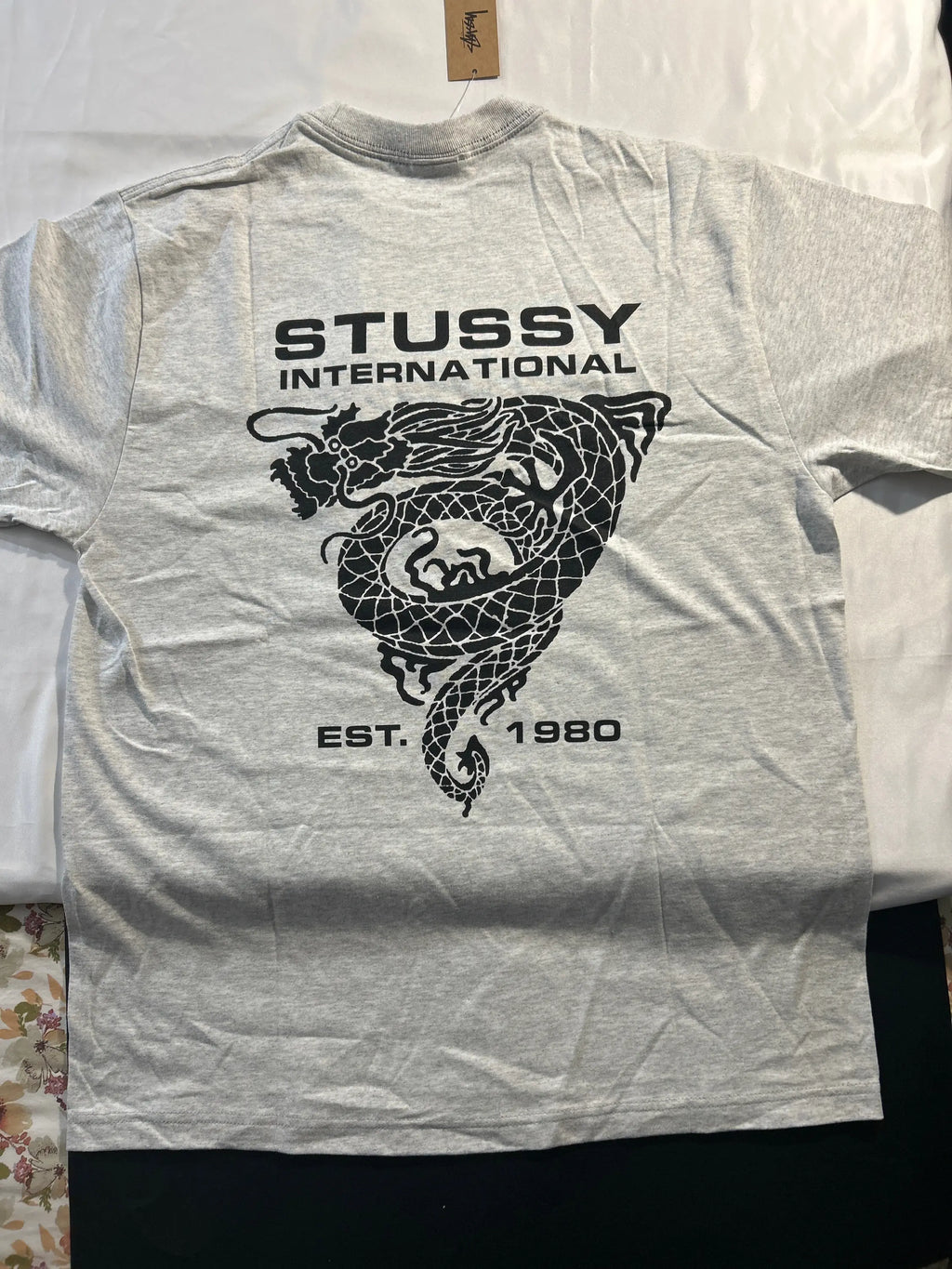 Stussy Dragon Tee Ash Medium